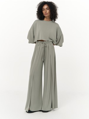 Mai Nell Mint Crop T-Shirt Pantolon Takım