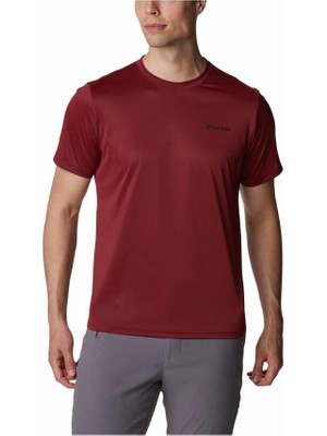Columbia Hike Crew Erkek Bordo Kısa Kollu Tişört AO1419-664
