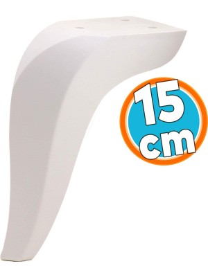 Mobilya Kanepe Sehpa Tv Ünitesi Koltuk Ayağı 15 cm Beyaz Baza Ayakları