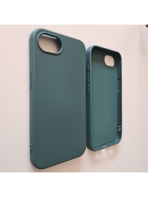 Pirok Store iPhone 16E / 17E İle Uyumlu LOGOSUZ  Lansman Içi Süet Esnek Silikon Kılıf