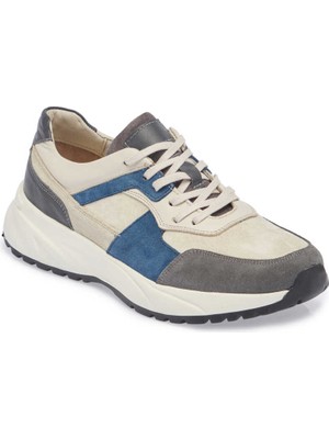 Tergan  Gri Hakiki Deri Erkek Sneaker - E24I1AY56911-C11