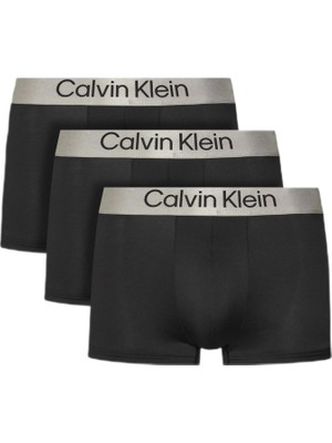 Calvin Klein Erkek Siyah Boxer 3'lü Paket L Beden Dokuma Kumaş Desenli Rahat Kullanım LV00NB4269
