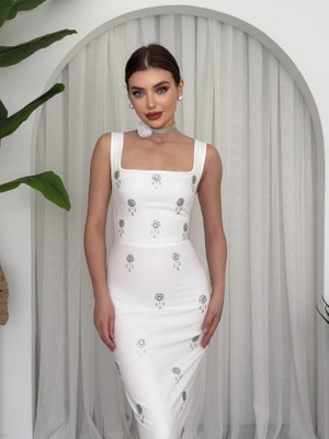 La Mode Istanbul Ners Taş Detaylı Elbise