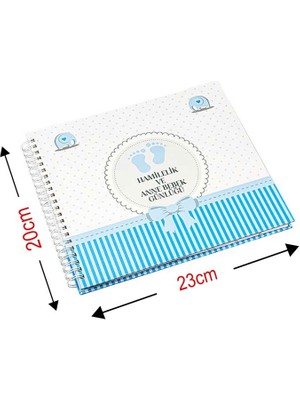 Kale Promosyon Hamilelik ve Anne Bebek Günlüğü Mavi, Pembe Renk - Anı Defteri