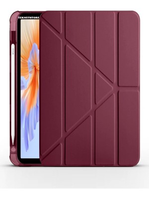 TEKNETSTORE Honor Pad V9 11.5 Inç Kılıf Katlanır Kalem Bölmeli Silikon Standlı Uyku Modlu Akıllı Kapak