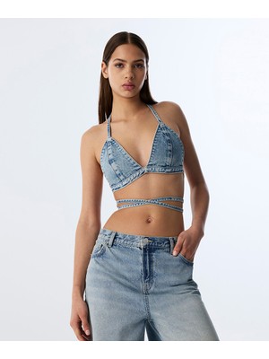 Hotfıx Baskılı Jean Büstiyer TS1250006101629