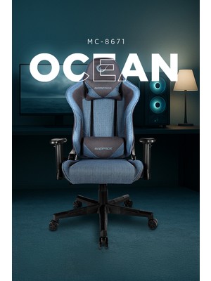 Rampage MC-8671 Ocean Mavi/gri Oyuncu Koltuğu
