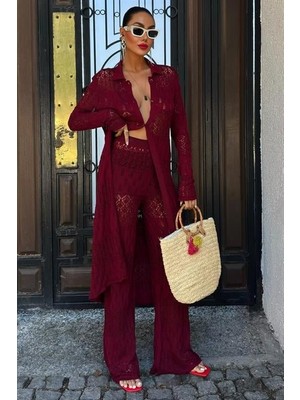 Passense Bridget Ajurlu Uzun Hırka Takım 9881