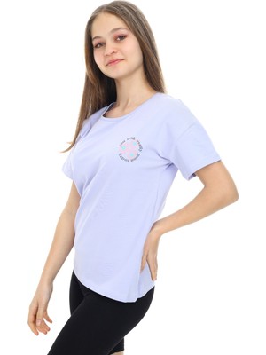 Toontoy Kız Çocuk Baskılı Tişört