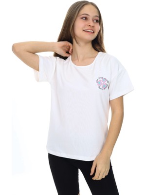 Toontoy Kız Çocuk Baskılı Tişört