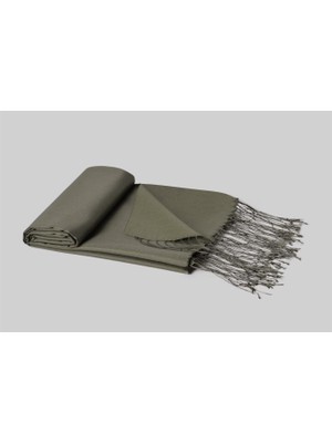 Armanda Çift Taraflı Düz Renk İpek Şal 3011-Haki