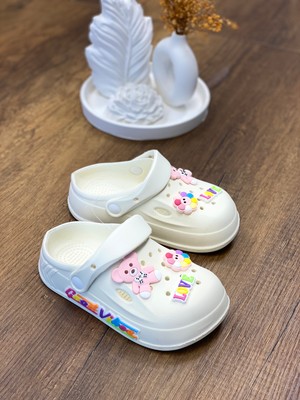 Çocukça Moda Kız Çocuk Sevimli Figürlü Kaydırmaz Taban Sandalet Terlik Deniz Havuz Bahçe Terlik, Bebek Sandalet