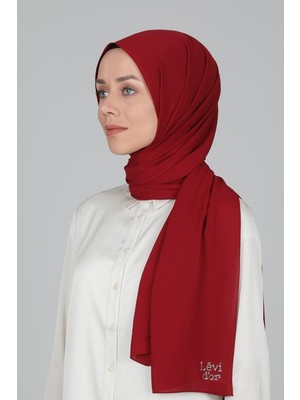 Lêvi D'or Bordo Lux Şifon Şal
