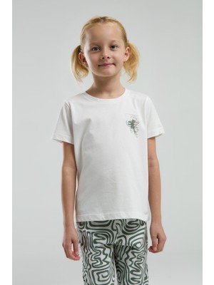 Toontoy Kız Çocuk Göğsü Baskılı Pijama Takım