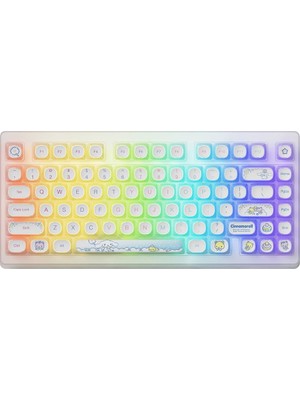 Akko x Cinnamoroll Acr TOP75B Özel Seri Creamy Cyan Switch Rgb Kablosuz Hotswap Mekanik Gaming Klavye