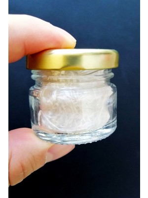 Likalı Cam Hokka Sarı Kapak, Hat Sanatı Kaliigrafi, Minyatür Tezhip Hokka- 28ML