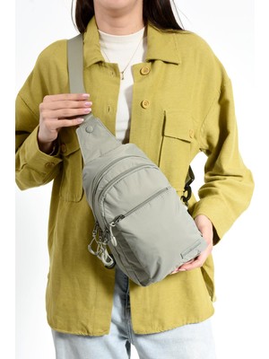 Üç Bölmeli Unisex Göğüs (Bodybag) Çantası Vizon (Model: 571-9N)