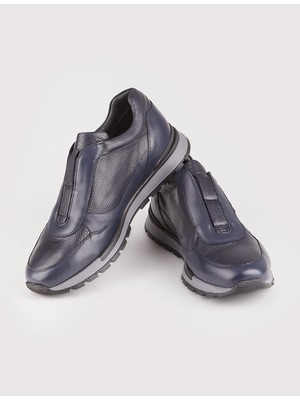 Cabani Kauçuk Taban Hakiki Deri Lacivert Erkek Spor Ayakkabı