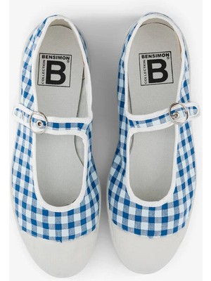 Bensimon Babies Femme Summer Vichy Marine - Mavi Desenli Kadın Ayakkabısı