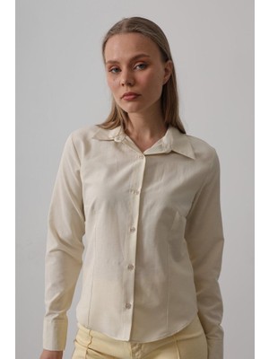 La Mode Istanbul Basic Gömlek - Ekru
