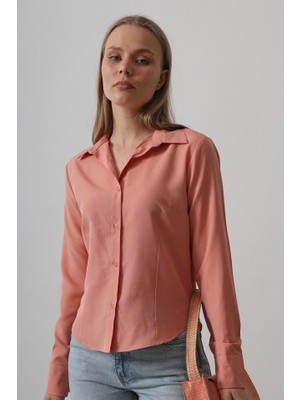 Mira Cotton Basic Gömlek - Somon