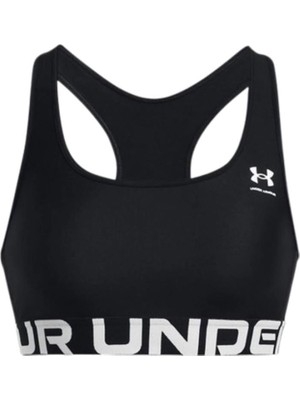 Under Armour 1383544-001 Kadınlar İçin Ua Hg Mid Branded Siyah Sporcu Sütyeni Günlük Kullanım İçin Rahat Kesim