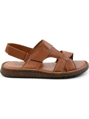 Bambi Taba Leather Erkek Sandalet E05433010643