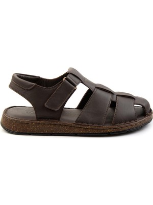 Bambi Kahve Leather Erkek Sandalet E05433011043