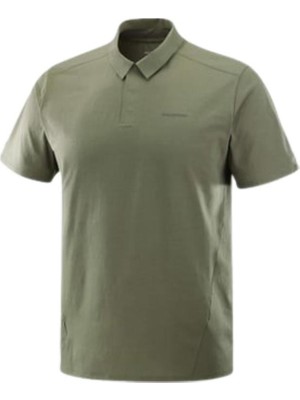 Salomon Tracklıne Polo M LC2439300 Yeşil Tişört