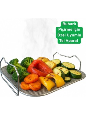 Tefal FW201 Easy Fry Grill Steam Uyumlu Tel Raf | Buharda Pişirme Aparatı - Paslanmaz Çelik