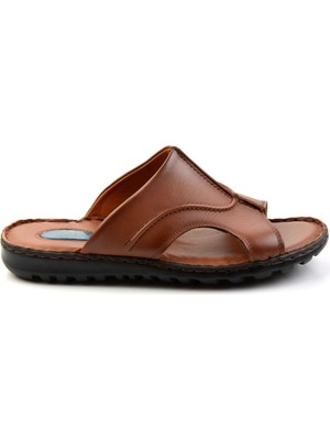 Bambi Taba Leather Erkek Terlik E04437182503