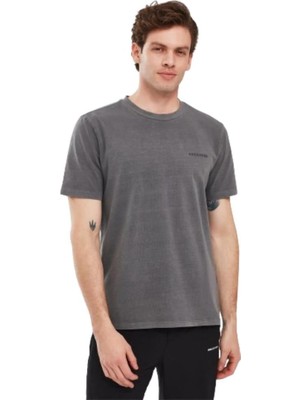 Skechers Organic Coll. M Short Sleeve  T-Shirt S241166-003 Gri Tişört