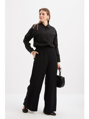Allday Kadın Beli Lastikli Geniş Paça Pantolon S77129A0