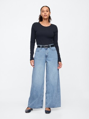 Kadın Açık Mavi Baggy Jean Pantolon