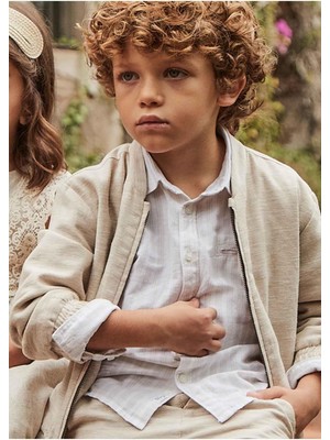Mayoral Yazlık Erkek Çocuk Gömlek - Krem
