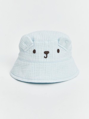 LC Waikiki LCW baby Hayvan Figürlü Bucket Şapka Erkek Bebek İçin Pamuk Müslin Tasarım