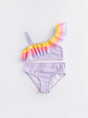 Renkli Volanlı Kız Çocuk Bikini Takım DB200617BT