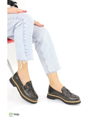 Mammamia Kadın Hakiki Deri Ortopedik Yazlık Ayakkabı M26YA3835