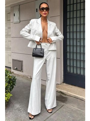 Passense Manşetleri Garnili Kruvaze Ceketli Takım 10168