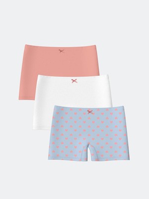 Baskılı Kız Çocuk Boxer 3'lü  (S5)