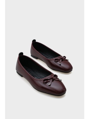 Capone Outfitters Hana Trend Kırışık Desen Kadın Babet