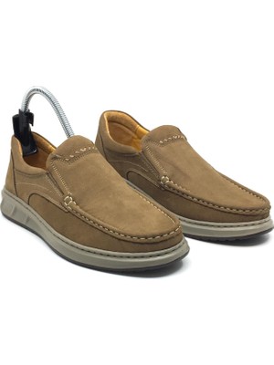 Luis Figo %100 Hakiki Deri Nubuk Ortopedik Erkek Rahat Günlük Loafer Rok Ayakkabı 40-48