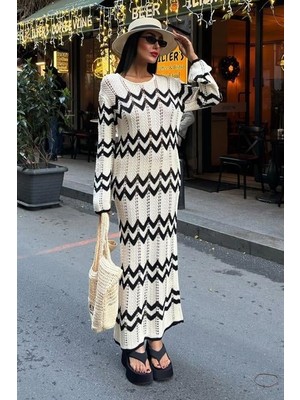 Passense Birit Detaylı Ajurlu Elbise 2839