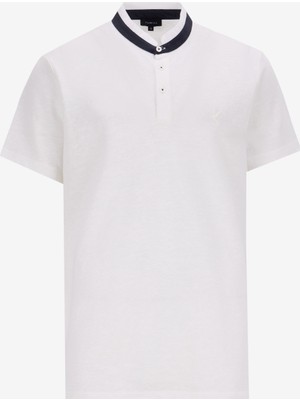 Fabrika Comfort Hakim Yaka Düz Kırık Beyaz Erkek T-Shirt FC5SM-TST 2115