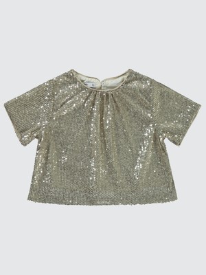 Pierre Cardin Kız Çocuk Gömlek 6-9 Yaş Gümüş