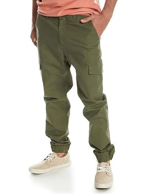 EQYNP03321 Mw Cuffed Cargo Haki Normal Kalıp Erkek Pantolon