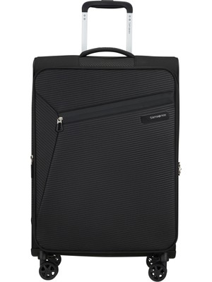 Samsonite Siyah Çekçekli Kumaş Valiz Lıtebeam-Spınner 66/24 Exp