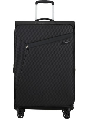 Samsonite Siyah Çekçekli Kumaş Valiz Lıtebeam-Spınner 77/28 Exp