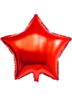 Parti Adresi Kırmızı Yıldız Folyo Balon 18"