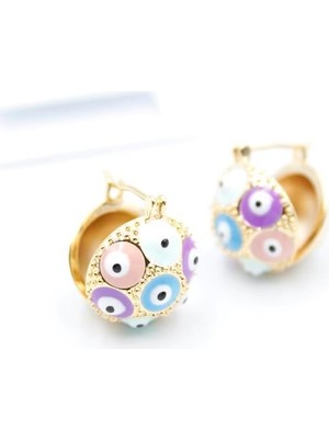 Mineli Top Küpe - Altın